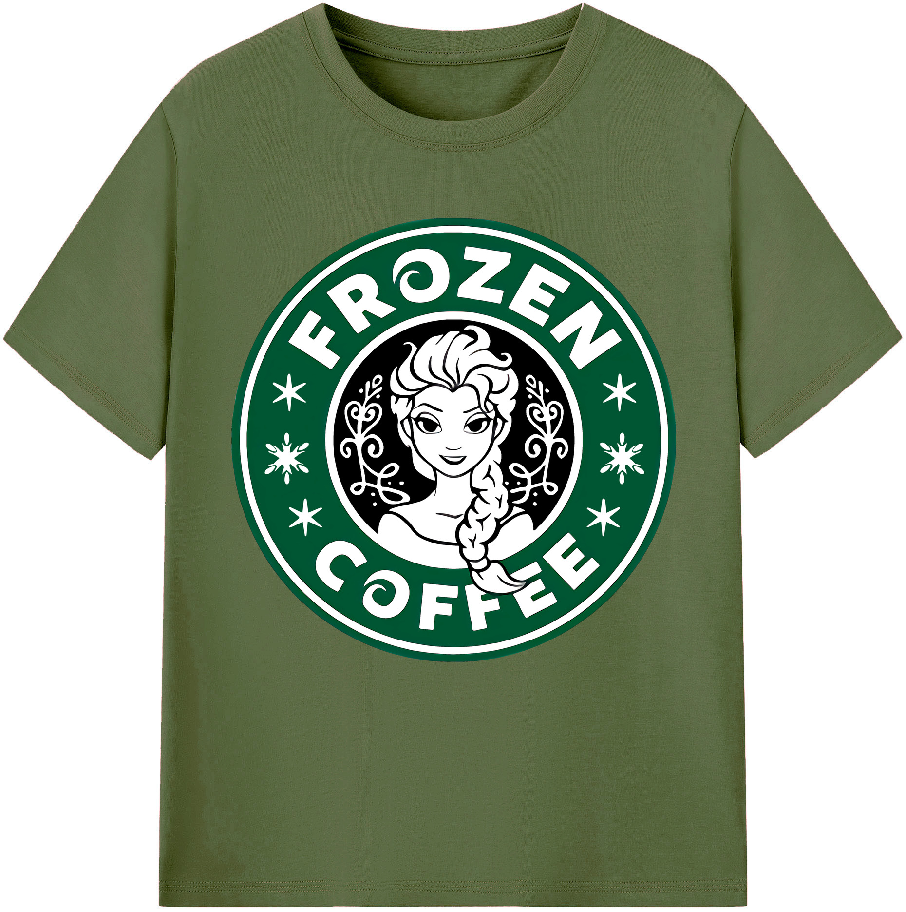 （画像用） アナと雪の女王 アンナ エルサ Frozen Anna Elsa 綿100％半袖Tシャツ（フロントプリント）